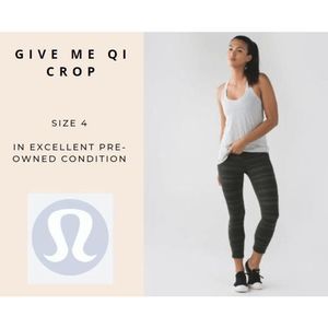 Lululemon Give Me Qi Crop Size 4 EUC
